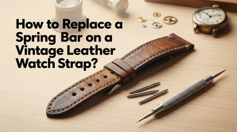 How to Replace a Broken Spring Bar on a Vintage Leather Watch Strap?