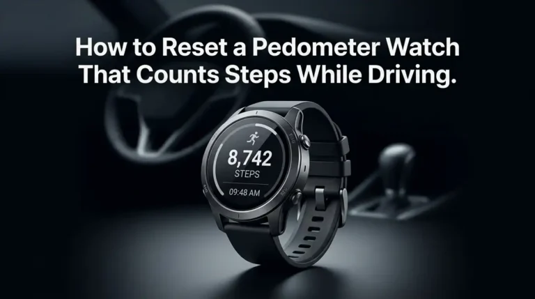 How to Reset a Pedometer Watch That Counts Steps While Driving?
