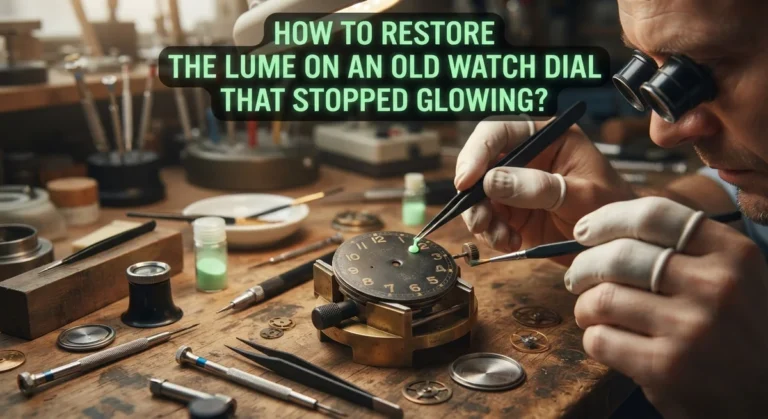 How To Restore The Lume On An Old Watch Dial That Stopped Glowing?